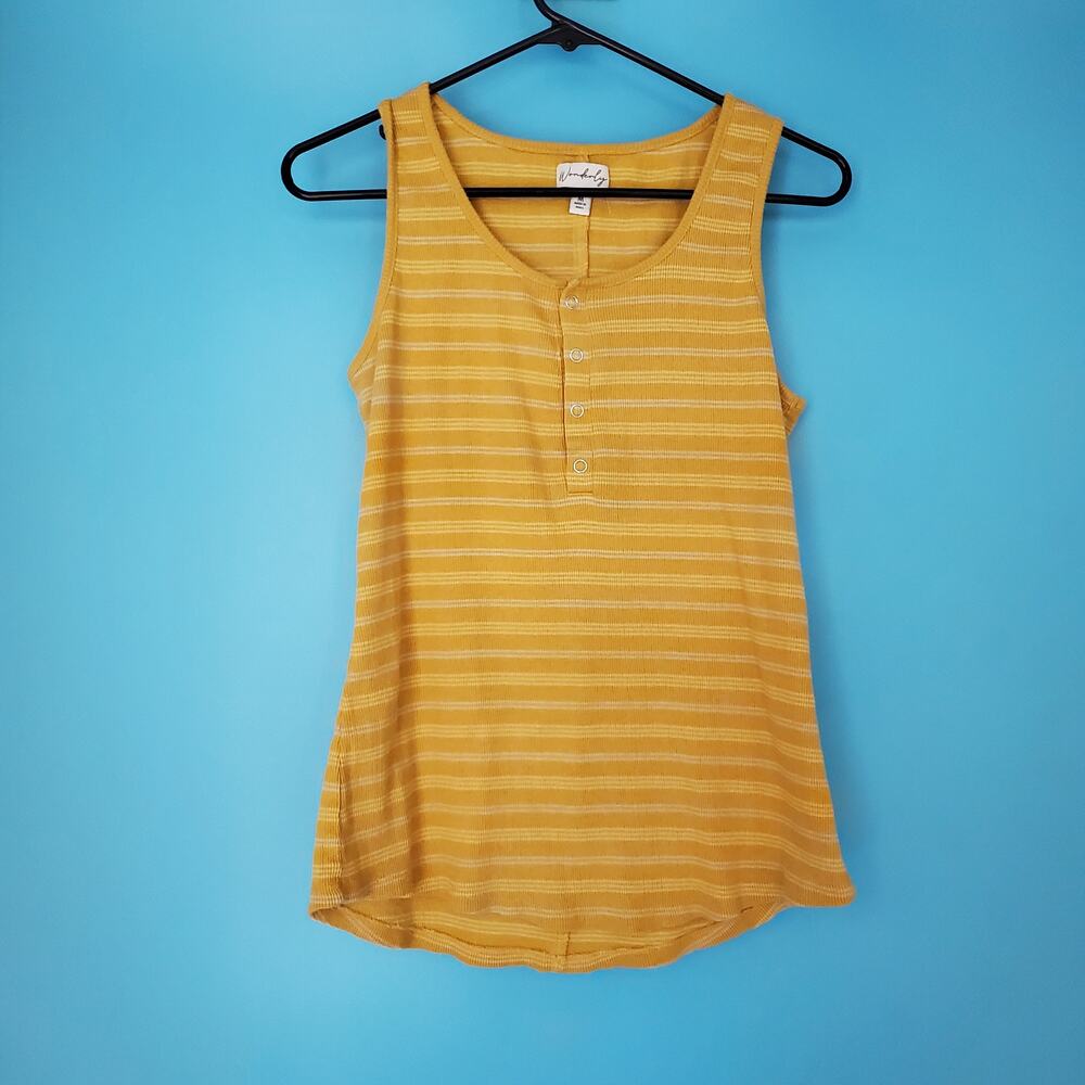 Wonderly Tank Size Medium Yellow Striped